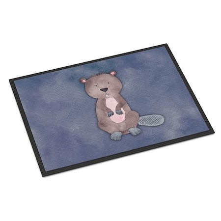 Carolines Treasures Carolines Treasures BB7392JMAT 24 x 36 in. Beaver Watercolor Indoor or Outdoor Mat BB7392JMAT